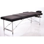 RestPro Alu 3 Black Κρεβάτι Κλίνη Μασάζ Φορητό Βαλίτσα Φυσικοθεραπείας Αλουμινίου ανάκλιση πλάτης